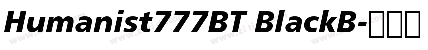 Humanist777BT BlackB字体转换